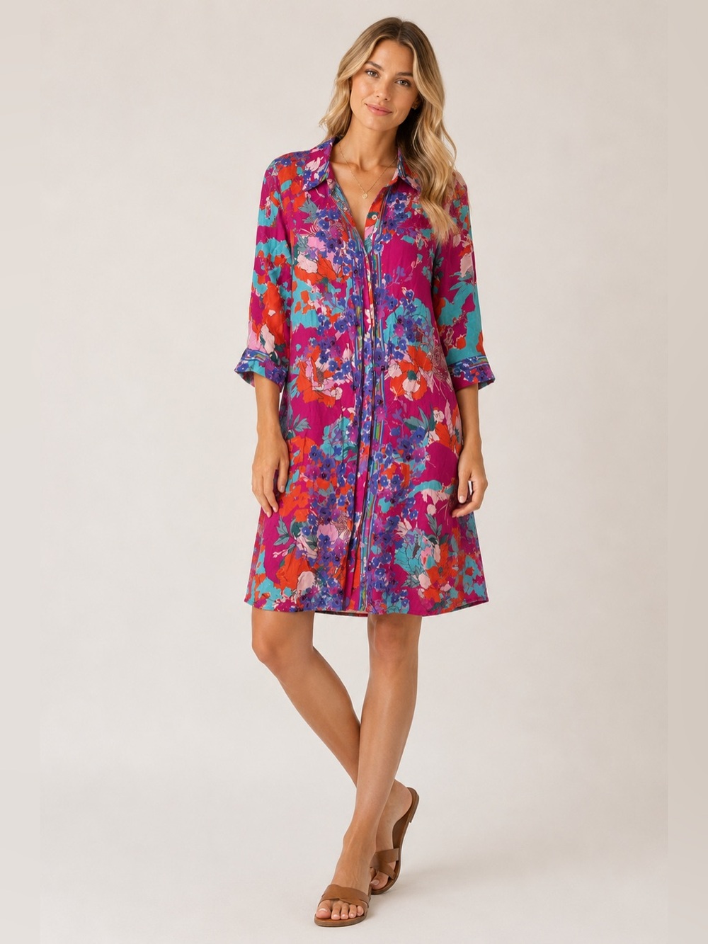 Soft Surroundings NWT Floral Resort Duster Cover Up Shirt Dress XS $180 Retail